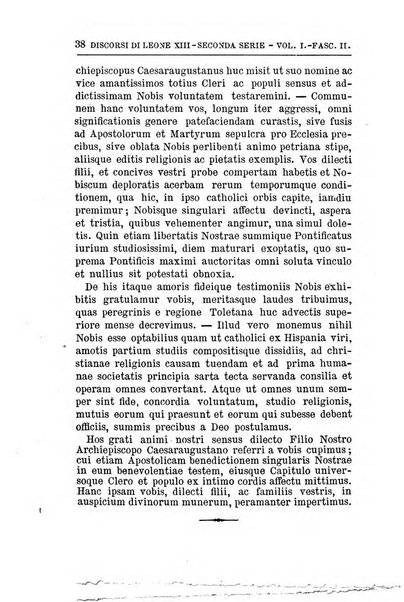 La voce di Leone 13. nei giorni del dolore ossia discorsi pronunciati in Vaticano