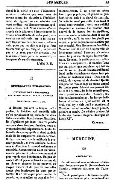 Le Moniteur de la religion sentinelle des moeurs journal hebdomadaire