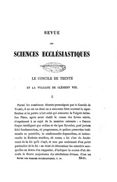 Revue des sciences ecclésiastiques