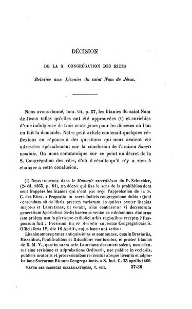 Revue des sciences ecclésiastiques