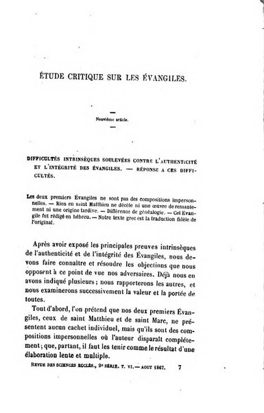 Revue des sciences ecclésiastiques