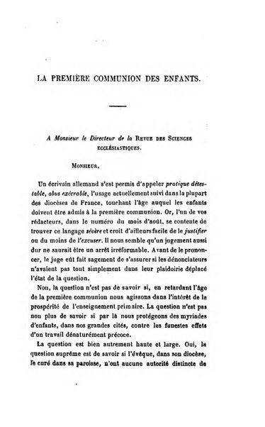 Revue des sciences ecclésiastiques