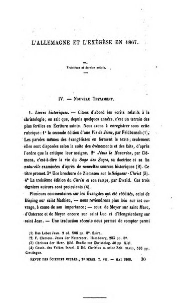 Revue des sciences ecclésiastiques