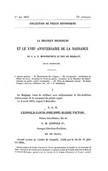 Collection de précis historiques mélanges littéraires et scientifiques