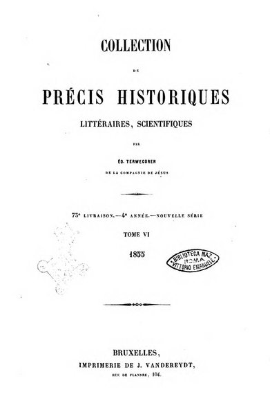 Collection de précis historiques mélanges littéraires et scientifiques