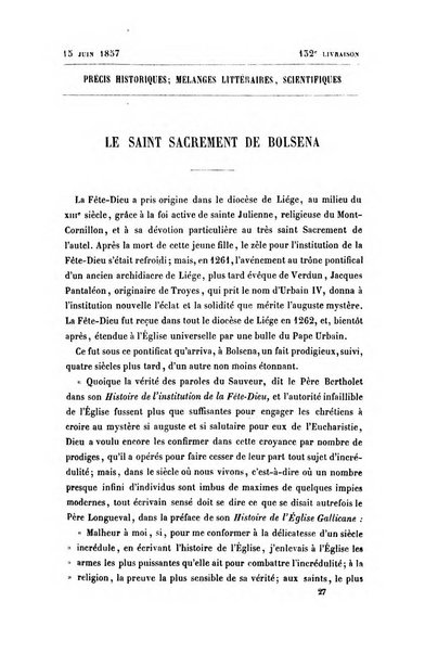 Collection de précis historiques mélanges littéraires et scientifiques