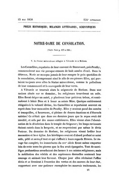 Collection de précis historiques mélanges littéraires et scientifiques