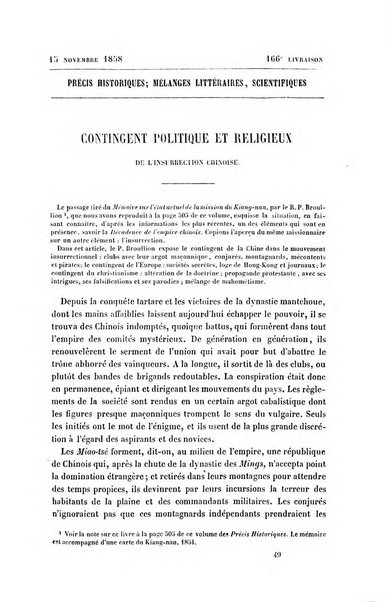 Collection de précis historiques mélanges littéraires et scientifiques