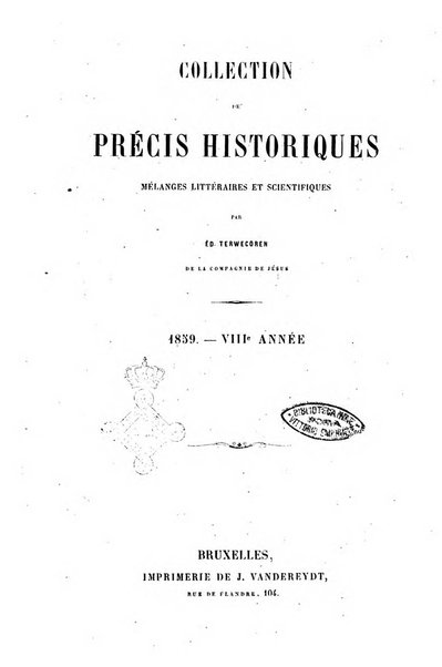 Collection de précis historiques mélanges littéraires et scientifiques