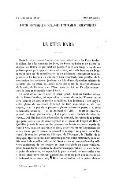 Collection de précis historiques mélanges littéraires et scientifiques