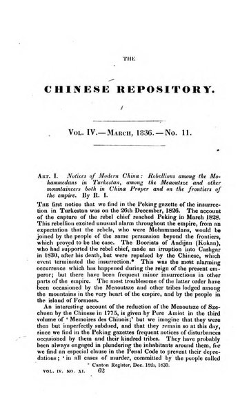 The Chinese Repository