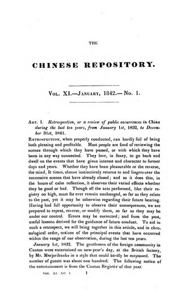 The Chinese Repository