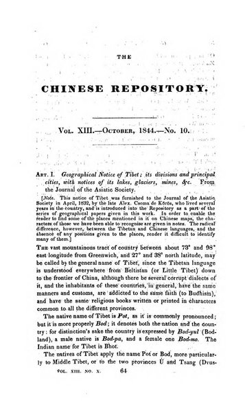 The Chinese Repository