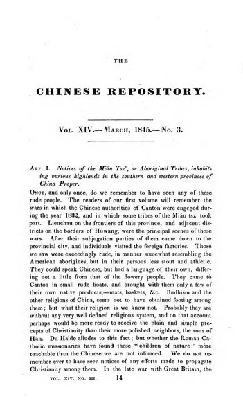 The Chinese Repository