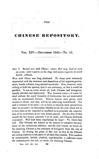 The Chinese Repository