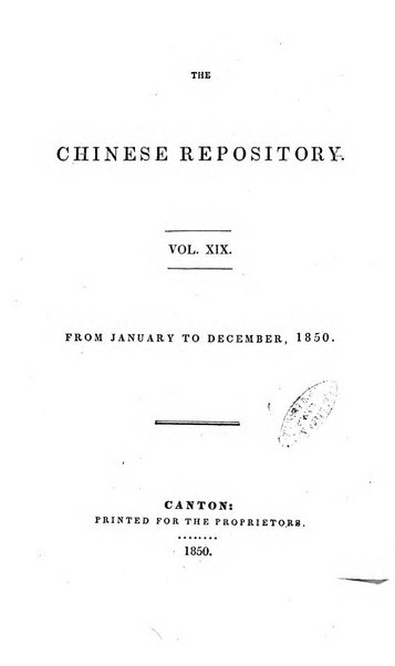 The Chinese Repository