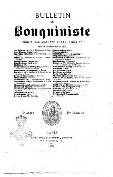 Bulletin du Bouquiniste