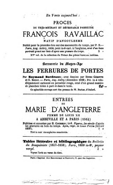 Bulletin du Bouquiniste