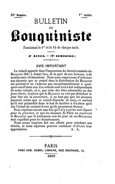 Bulletin du Bouquiniste