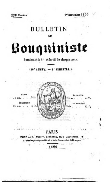 Bulletin du Bouquiniste