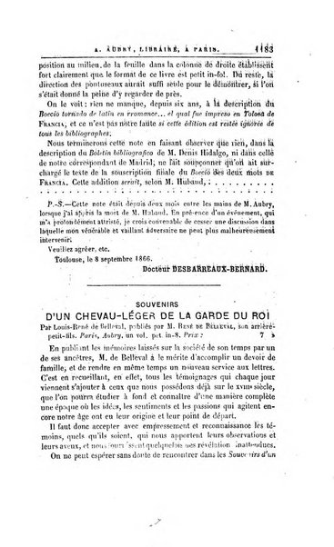 Bulletin du Bouquiniste