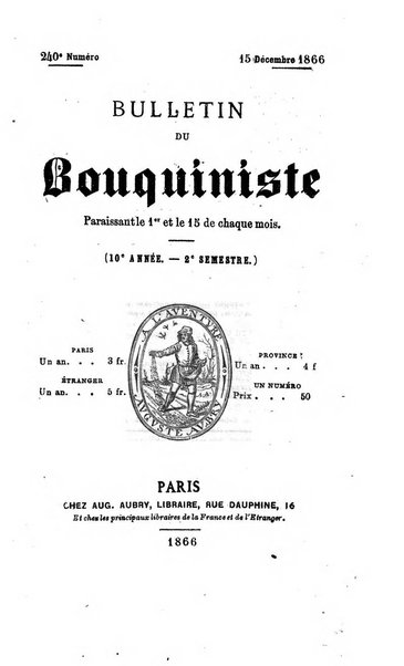 Bulletin du Bouquiniste