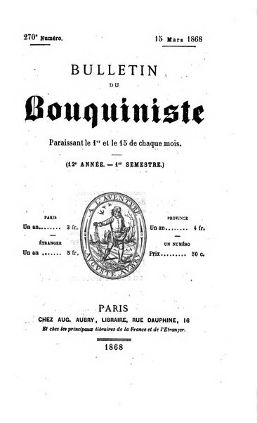 Bulletin du Bouquiniste