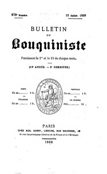 Bulletin du Bouquiniste