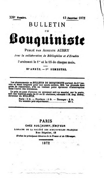 Bulletin du Bouquiniste