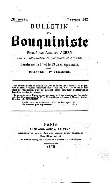 Bulletin du Bouquiniste