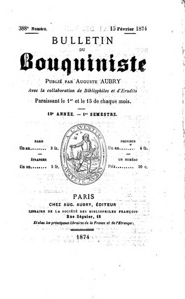 Bulletin du Bouquiniste