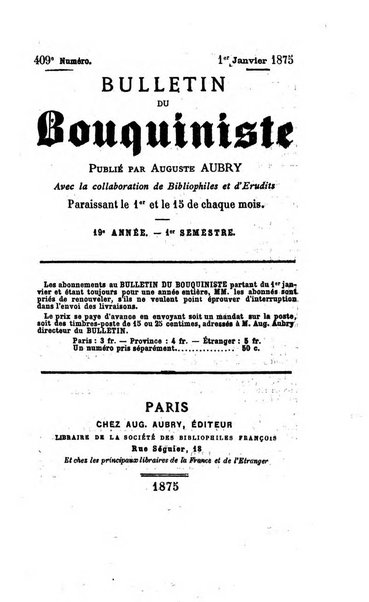 Bulletin du Bouquiniste