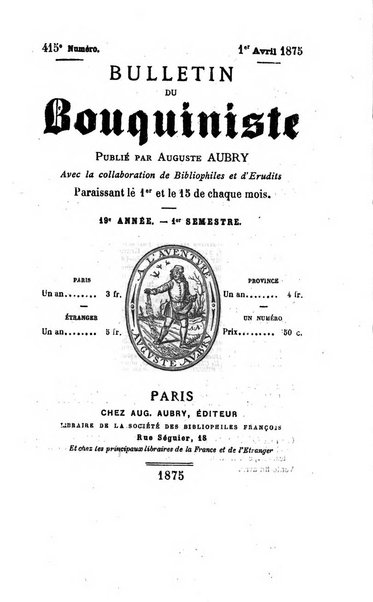 Bulletin du Bouquiniste