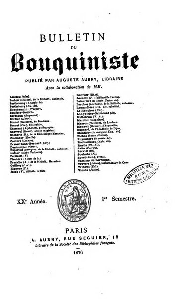 Bulletin du Bouquiniste