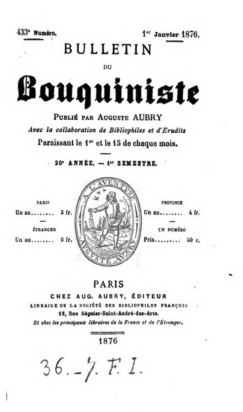 Bulletin du Bouquiniste