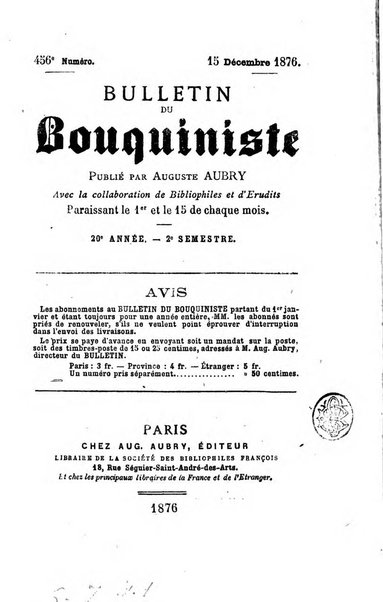 Bulletin du Bouquiniste