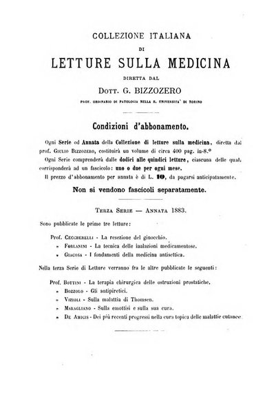 Collezione italiana di letture sulla medicina