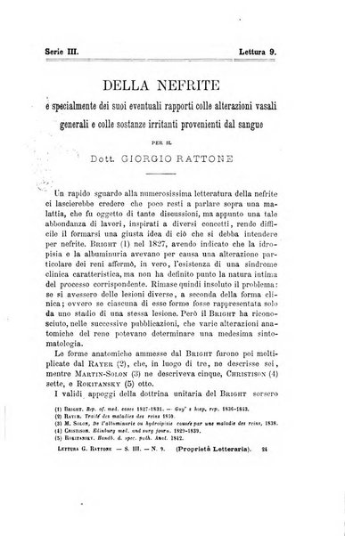 Collezione italiana di letture sulla medicina