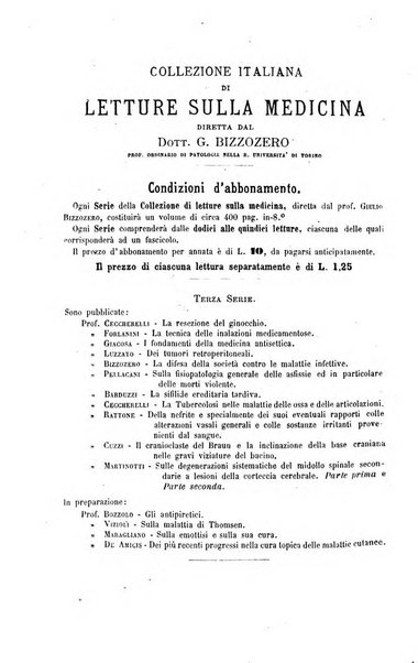 Collezione italiana di letture sulla medicina