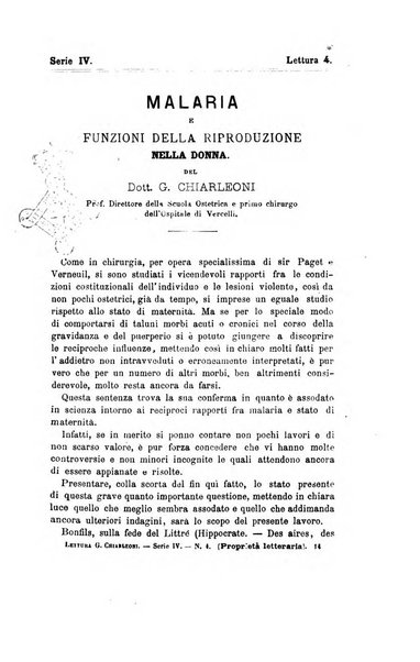 Collezione italiana di letture sulla medicina