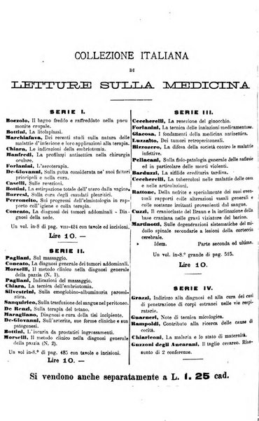 Collezione italiana di letture sulla medicina