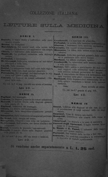 Collezione italiana di letture sulla medicina