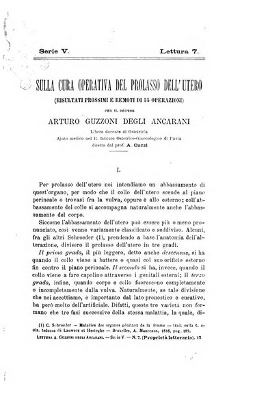 Collezione italiana di letture sulla medicina