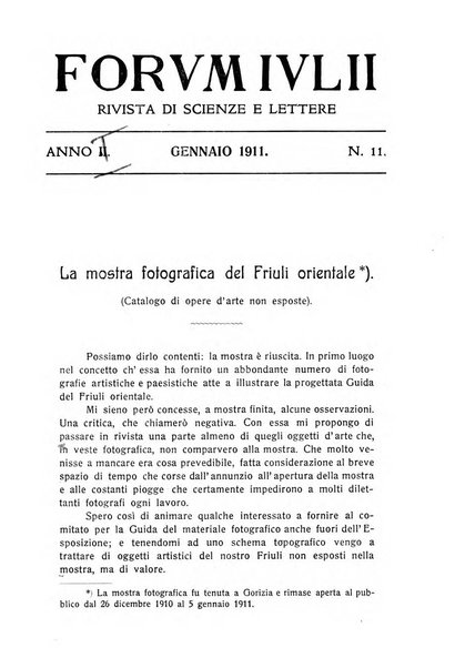 Forum Julii rivista di scienze e lettere