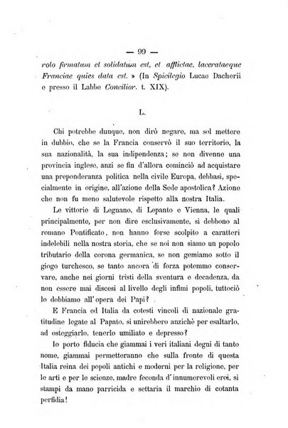 Accademia di religione cattolica dissertazioni lette negli anni 1879-1892