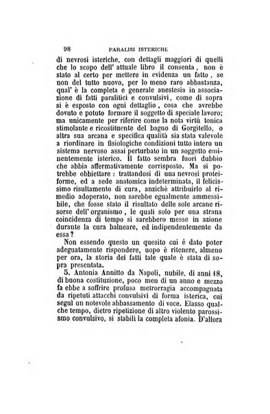 Statistica medico-chirurgica degl'infermi curati con le acque termo-minerali di Gorgitello nell'Ospizio del Pio Monte della Misericordia in Casamicciola nella state dell'anno..