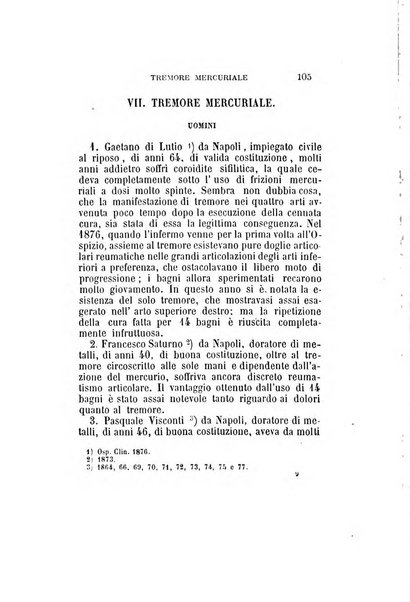 Statistica medico-chirurgica degl'infermi curati con le acque termo-minerali di Gorgitello nell'Ospizio del Pio Monte della Misericordia in Casamicciola nella state dell'anno..