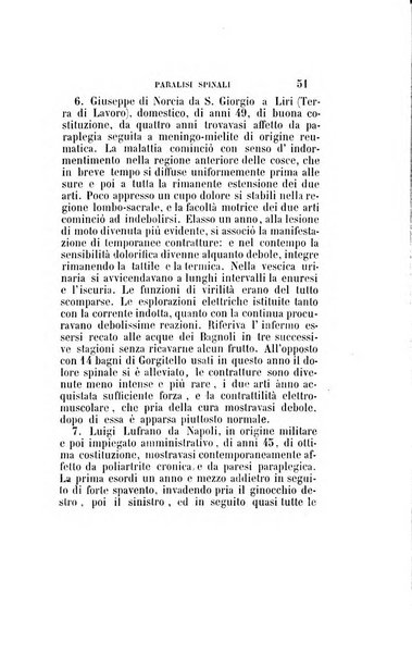 Statistica medico-chirurgica degl'infermi curati con le acque termo-minerali di Gorgitello nell'Ospizio del Pio Monte della Misericordia in Casamicciola nella state dell'anno..