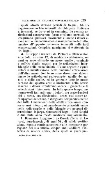 Statistica medico-chirurgica degl'infermi curati con le acque termo-minerali di Gorgitello nell'Ospizio del Pio Monte della Misericordia in Casamicciola nella state dell'anno..