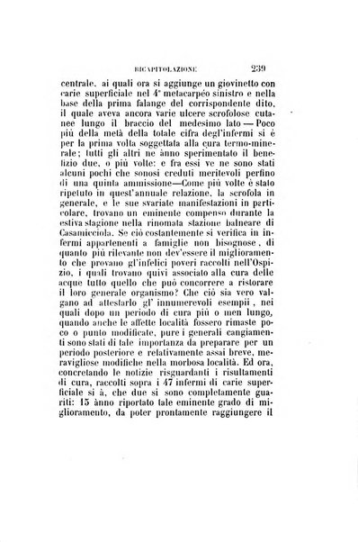 Statistica medico-chirurgica degl'infermi curati con le acque termo-minerali di Gorgitello nell'Ospizio del Pio Monte della Misericordia in Casamicciola nella state dell'anno..